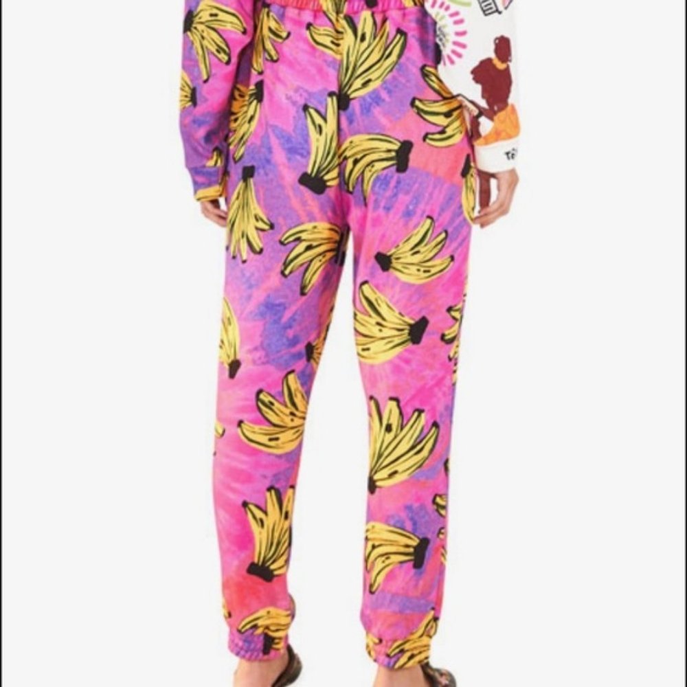 Farm Rio Tie-Dye Banana-Print Sweatpants - Picture 6 of 11